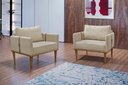 Ver imagem 7 de Poltrona Milla Luxo 80 82 X 76 Cm Bege Claro