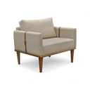 Ver imagem 2 de Poltrona Milla Luxo 80 82 X 76 Cm Bege Claro