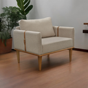 Ver imagem 1 de Poltrona Milla Luxo 80 82 X 76 Cm Bege