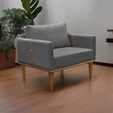Ver imagem 1 de Poltrona Milla Luxo 80 82 X 76 Cm Cinza