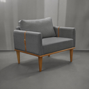 Ver imagem 5 de Poltrona Milla Luxo 80 82 X 76 Cm Cinza