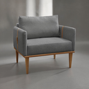 Ver imagem 6 de Poltrona Milla Luxo 80 82 X 76 Cm Cinza