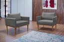 Ver imagem 7 de Poltrona Milla Luxo 80 82 X 76 Cm Cinza