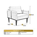 Ver imagem 3 de Poltrona Milla Luxo 80 Cm X 82 Cm X 76 Cm