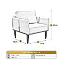 Ver imagem 3 de Poltrona Milla Luxo 80 82 X 76 Cm Azul