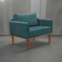Ver imagem 5 de Poltrona Milla Luxo 80 82 X 76 Cm Azul