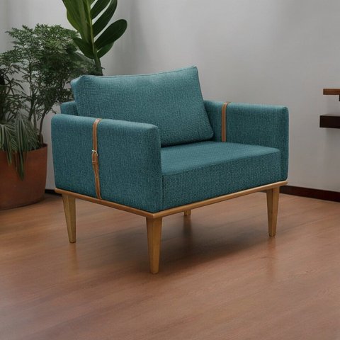 Poltrona Milla Luxo 80 82 X 76 Cm Azul