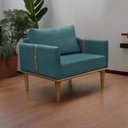 Ver imagem 1 de Poltrona Milla Luxo 80 82 X 76 Cm Azul