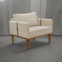 Ver imagem 5 de Poltrona Milla Luxo 80 82 X 76 Cm Bege Claro