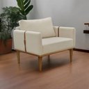 Ver imagem 1 de Poltrona Milla Luxo 80 82 X 76 Cm Bege Claro