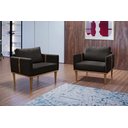 Ver imagem 7 de Poltrona Milla Luxo 80 82 X 76 Cm Preto