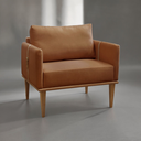 Ver imagem 6 de Poltrona Milla Luxo 80 82 X 76 Cm Marrom Caramelo