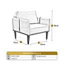 Ver imagem 3 de Poltrona Milla Luxo 80 82 X 76 Cm Marrom Caramelo