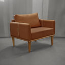 Ver imagem 5 de Poltrona Milla Luxo 80 82 X 76 Cm Marrom Caramelo