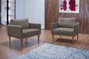 Ver imagem 7 de Poltrona Milla Luxo 80 82 X 76 Cm Marrom Cappuccino