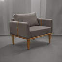 Ver imagem 5 de Poltrona Milla Luxo 80 82 X 76 Cm Marrom Cappuccino