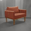 Ver imagem 5 de Poltrona Milla Luxo 80 82 X 76 Cm Laranja Terracota