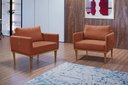 Ver imagem 7 de Poltrona Milla Luxo 80 82 X 76 Cm Laranja Terracota