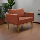 Ver imagem 1 de Poltrona Milla Luxo 80 82 X 76 Cm Laranja Terracota