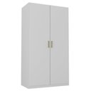 Ver imagem 2 de Guarda-Roupa Solteiro 2 Portas 100% MDF Marsala Branco