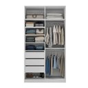 Ver imagem 4 de Guarda-Roupa Solteiro 2 Portas 100% MDF Marsala Branco