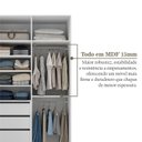 Ver imagem 5 de Guarda-Roupa Solteiro 2 Portas 100% MDF Marsala Branco