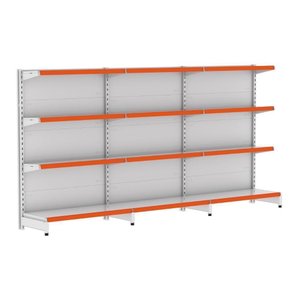 Kit 3 Módulos de Gôndolas Parede 1,37 Fit40 Amapá Expositor Branco