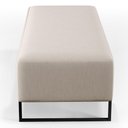 Ver imagem 2 de Puff Sala de Estar Bali W01 Base Ferro 120x50 Cm Linho Cru