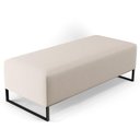 Ver imagem 1 de Puff Sala de Estar Bali W01 Base Ferro 120x50 Cm Linho Cru