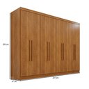 Ver imagem 4 de Guarda-roupa Casal Pinheiro 8 Portas 4 Gavetas Cinamomo - Pnr Móveis