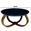 Ver imagem 3 de Mesa de Centro Bella 60x35 (Pé Cebola) Vidro Preto 100% MDF