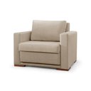 Ver imagem 3 de Sofá Cama Solteiro Extensível Linho Bege Claro Hermes Luxo 110cm