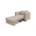 Ver imagem 4 de Sofá Cama Solteiro Extensível Linho Bege Claro Hermes Luxo 110cm