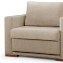 Ver imagem 6 de Sofá Cama Solteiro Extensível Linho Bege Claro Hermes Luxo 110cm
