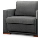 Ver imagem 5 de Poltrona Cama Extensível Linho Premium 110cm Pés em Madeira Maciça