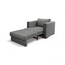 Ver imagem 6 de Poltrona Cama Extensível Linho Premium 110cm Pés em Madeira Maciça