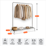 Guarda Roupa Portátil Arara Cabideiro Armário Organizador Prateleiras Compacto Quarto Closet de Casa - 4