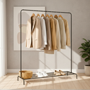 Ver imagem 2 de Guarda Roupa Portátil Arara Cabideiro Armário Organizador Prateleiras Compacto Quarto Closet de Casa