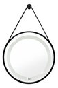 Ver imagem 2 de Espelho Redondo Adnet Premium Iluminado Led com Alça 50cm - Marrom Alça Caramelo Led 6000k