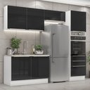 Ver imagem 2 de Cozinha Completa Lux com Armário e Balcão Branco Preto