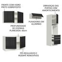 Ver imagem 4 de Cozinha Completa Lux com Armário e Balcão Branco Preto