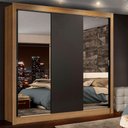 Ver imagem 1 de Guarda-roupa Casal Madesa Lyon Plus 3 Portas de Correr com Espelhos 4 Gavetas