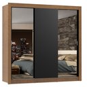 Ver imagem 3 de Guarda-roupa Casal Madesa Lyon Plus 3 Portas de Correr com Espelhos 4 Gavetas