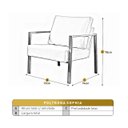 Ver imagem 3 de Poltrona para Sala de Estar Metal Industrial Sophia