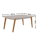 Ver imagem 4 de Mesa Copper 6 Lugares MDF Vidro Serigrafado Cadeiras Lorena Veludo Off White Moderna