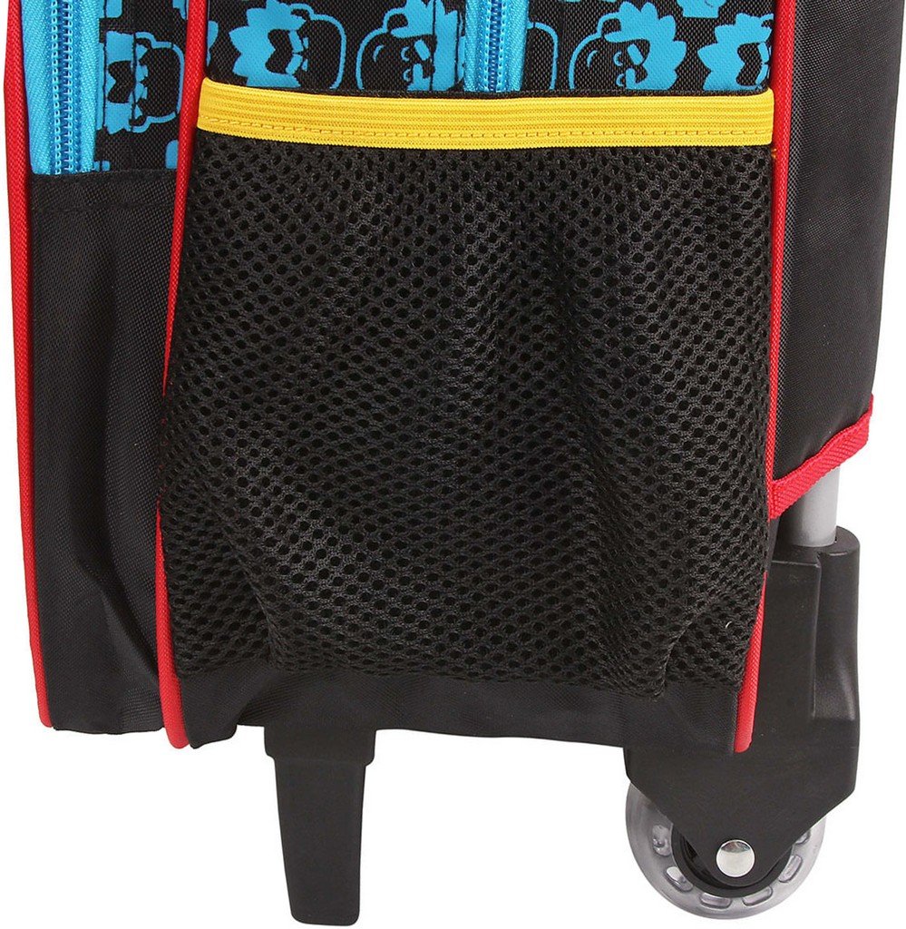 Mochila Masculina Infantil Rodinha Escolar Impermeável Grande Detona Halph Menino Resistente - Preto - 5