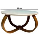 Ver imagem 3 de Mesa de Centro Bella 60x35 (Pé Cebola) Vidro Branco
