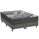 Ver imagem 1 de Cama Box King: Colchão Molas Ensacadas Ortobom Superpocket Iso Firme + Base Crc Suede Gray(193x203)