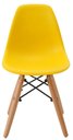 Ver imagem 2 de Cadeira Infantil Eiffel Polipropileno Amarelo Base Madeira - 37734