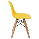 Ver imagem 3 de Cadeira Infantil Eiffel Polipropileno Amarelo Base Madeira - 37734